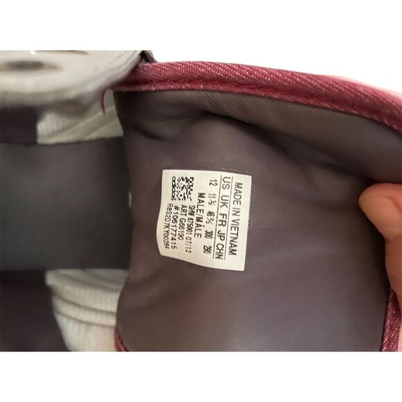 Adidas Men's Top Court High Sneakers Gray/Maroon Size 12 Casual Shoes - Picture 4 of 8